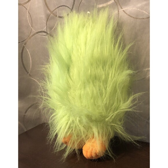 DreamWorks Trolls Fuzzbert Hug 'N Plush 12" Green Hairy Stuffed Animal Toy - Picture 3 of 9